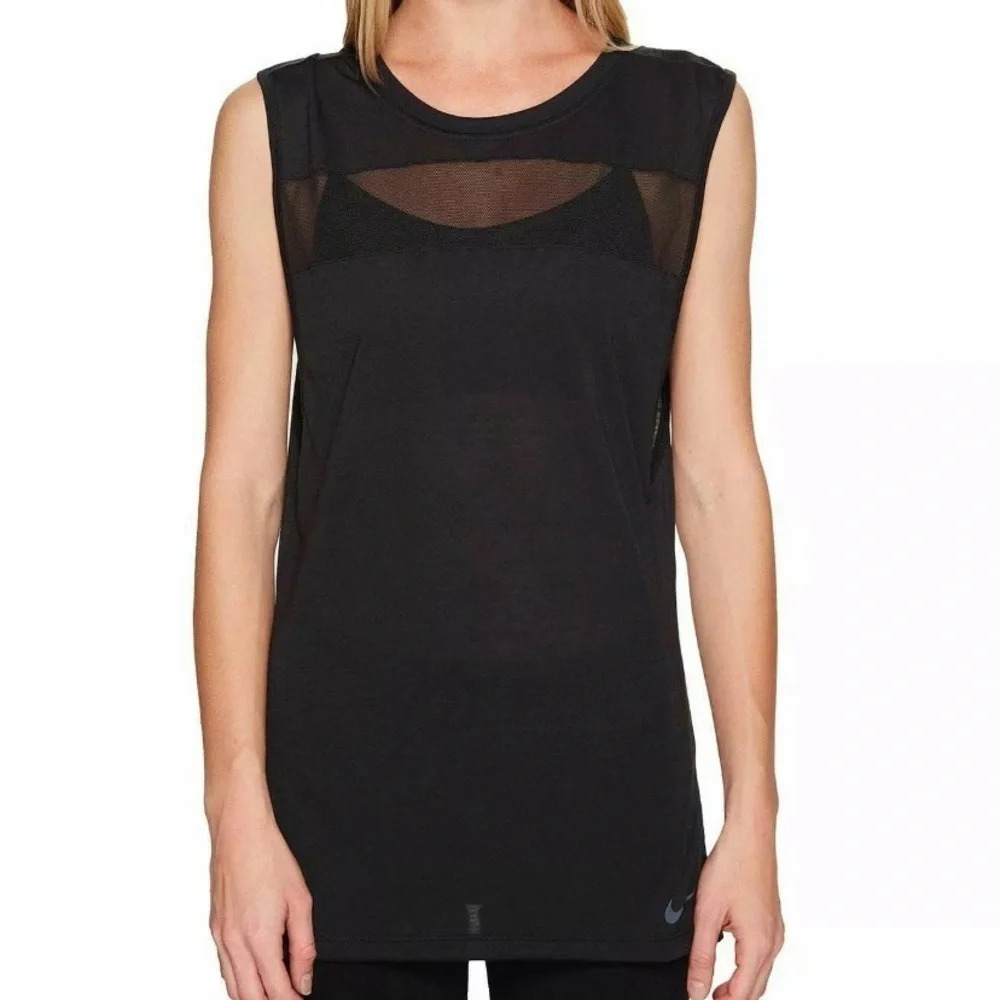 Nike Dri Fit Breathe Black Workout Sleeveless Tank size S